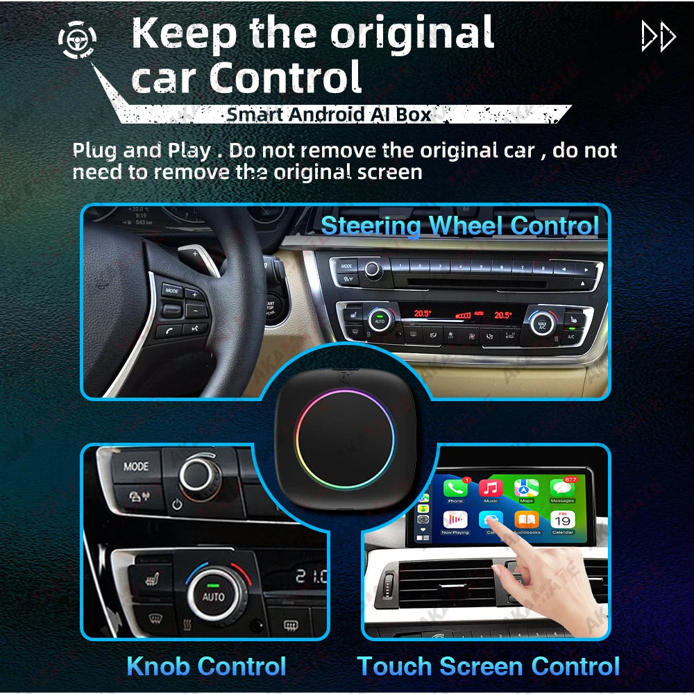 Wireless CarPlay for BMW ID6 ID7 ID8 ID9 OEM Wired to Wireless Android Auto AI Box Intelligent System Android 13 4+64GB 8+256GB