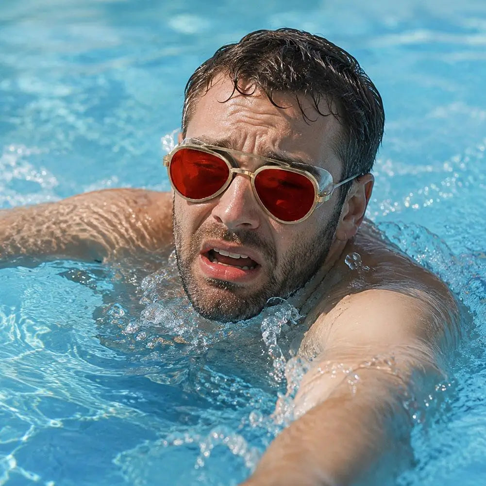 Widescreen Anti-Fog Swimming Goggles UV Blocking Waterproof Comfort Fit Swim Glasses Skin-Friendly Silicone Gasket Secure Strap