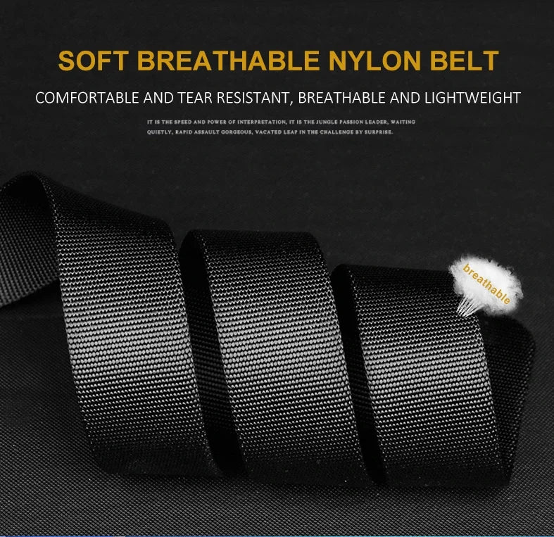Genuine Tactical Belt Quick Release Outdoor Military Belt Soft Real Nylon Sports Accessories Men And Women Black Belt