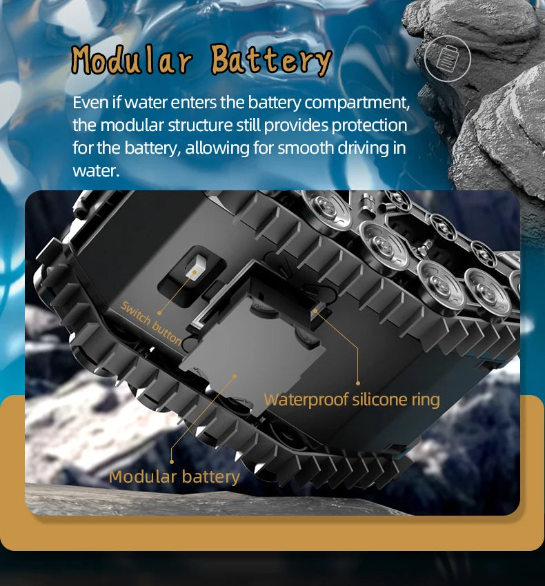 JJRC Q183 Rc Tank Car Track Remote Control Cars Off Road 4X4 2.4G Amphibious Crawler Truck Climbing Electric Model Vehicles Toys