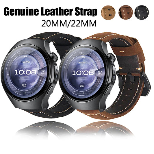 Quick Release Leather Straps for Huawei Watch 5 46mm GT 5 4 Quality Genuine Leather Band for Huawei Watch 5 46mm Accessories