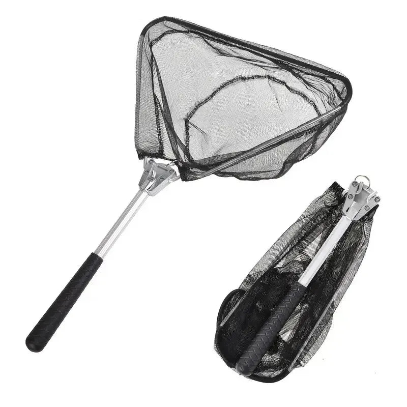 1pc Heavy Duty Folding Fishing Landing Net - 5.91FT/7.87FT Pole Handle For Kayak, Fly, Catfish, Bass, Crab & Trout!