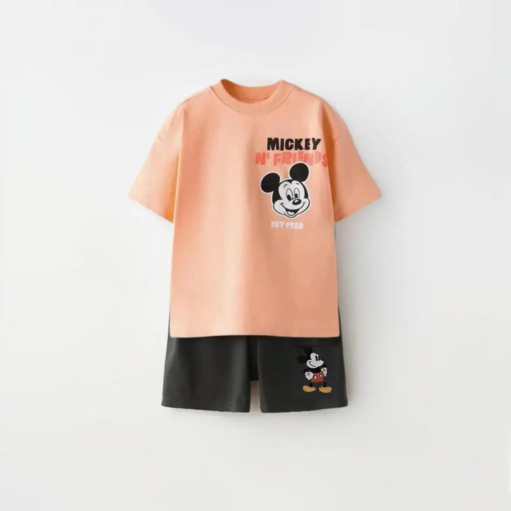 Short Sleeve Outfits Kids Summer Clothing 1-7Years Old Child Costume Cartoon Tees Toddler Boys New Fashion T-shirt+Shorts