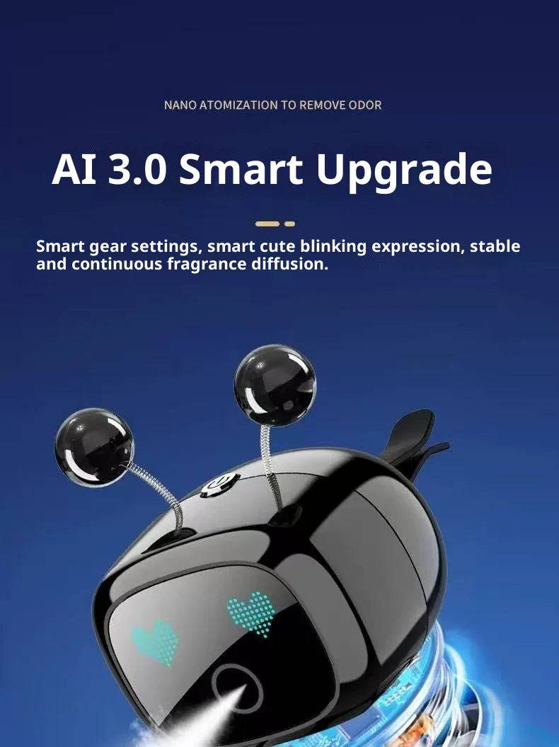 Creative Car Smart Aromatherapy Diffuser - Robot-shaped Aromatherapy Ornament, Air Freshener with Long-lasting Light Fragrance
