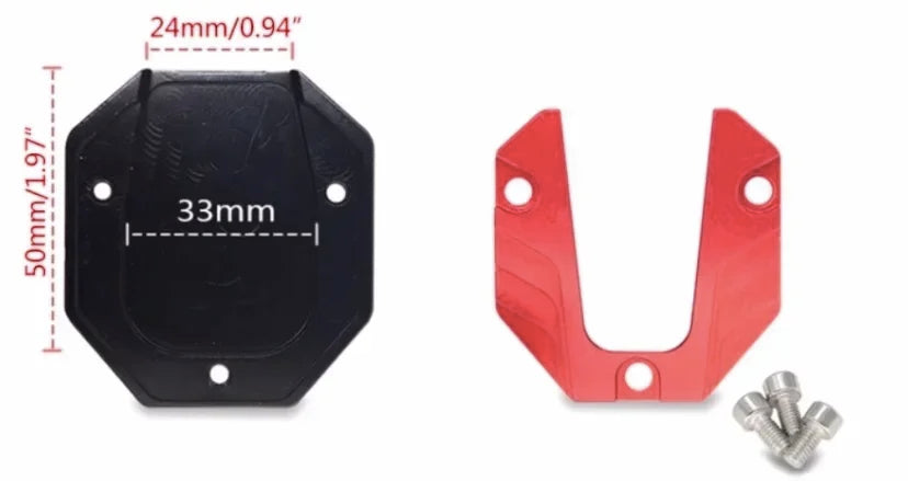 Motorcycle Kickstand Pad Anti-skid Enlarger Base Support Extension Enlarger Scooter Moped Foot Pad CNC Aluminum Alloy