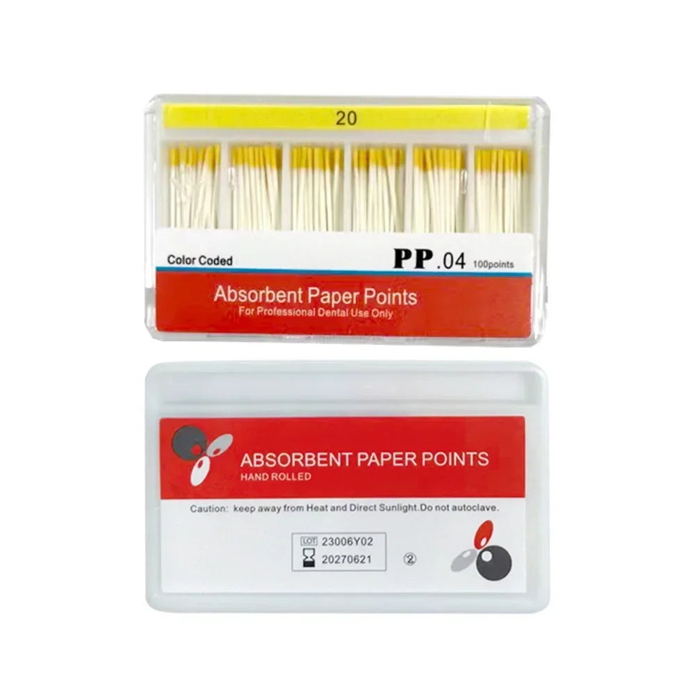 Dental Absorbent Paper Points Moisture Absorbing Paper Tips Taper 0.02 0.04 0.06 F1 F2 F3 Dental Clinics Consumables