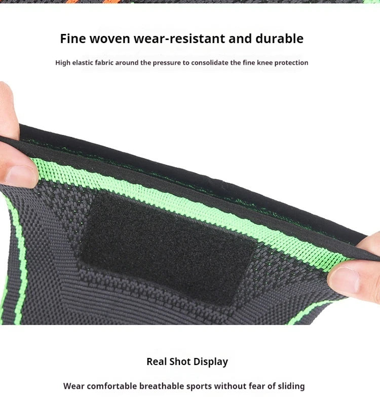 Cross-border Sports Compression Knitted Strap Nylon Knee Guard Men's and Women's Running Mountaineering Knee Guard