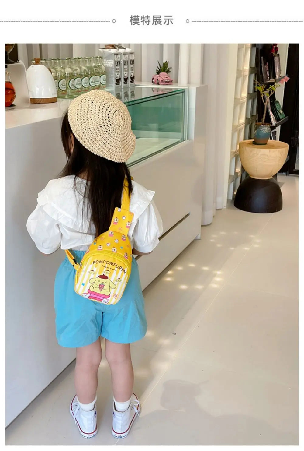 Hello Kitty Children Chest Bag Sanrio figure Kuromi Cute Coin Purse Shoulder Bag Boy Girl Cross Body Bag Fashion Messenger Bag