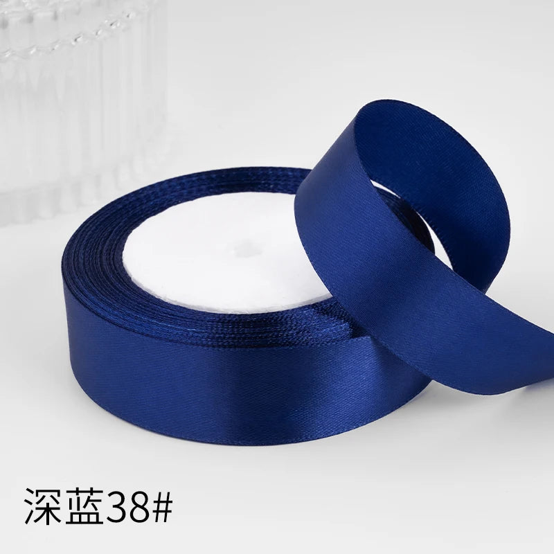 25yards/roll 1inch Satin Ribbon DIY Handmade Crafts Gift Box Flower Cake Decoration Wedding Birthday Party Festival Supplies