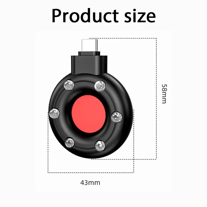 Hidden Camera Detector Portable Mini Mobile Phone USB Alarm Hotel Infrared Anti Surveillance Anti Candid Shooting Pinhole Camera