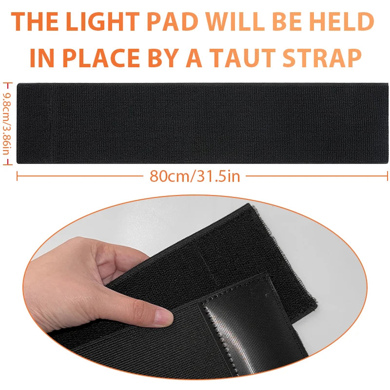 120 LED Red Light Belt 660nm&850nm Infrared Light Therapy Pad for Back Knee Hands Feet Relief Care Body Fatigue Deep Therapy