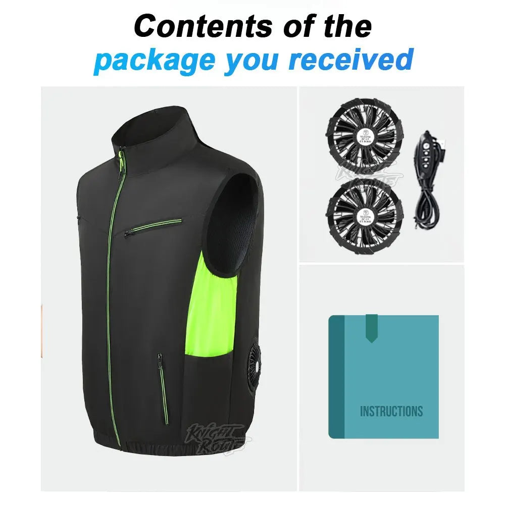 2025Summer Cool Vest,Wearable Cooling Fan, Air-conditioned Clothes Continuous cooling 13 Hours,for High Temperature Work Fishing