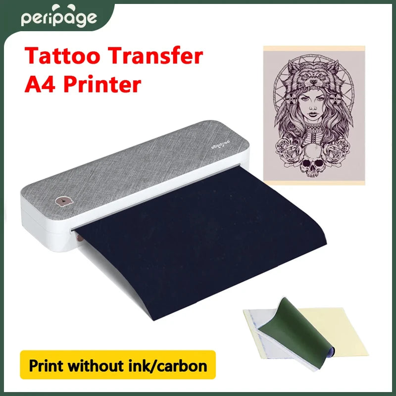 PeriPage A4 Thermal Wireless Printers Tattoo Transfer Portable Mini A4 Thermal Printer A40 Paper Photo Printer From Mobile Phone