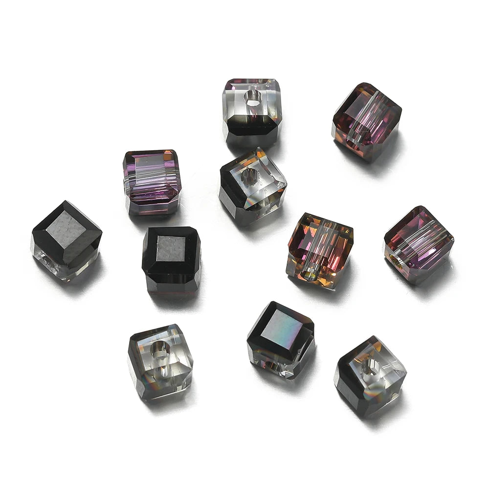 10pcs/Lot 6mm Crystal Square Bead Faceted Exquisite Beads for Jewelry Making DIY Charms Bracelet Necklace Accessories