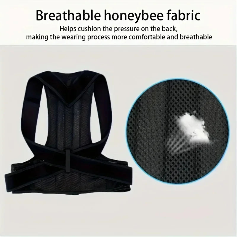 Humpback corrector for adult men, invisible straight back posture belt, corrects spine, improves round shoulder and back