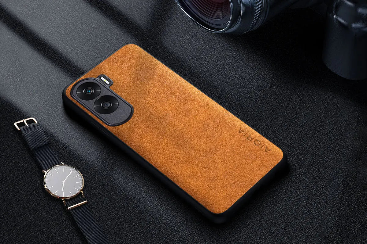 Premium Luxury leather Phone Case for Honor 90 Lite 70 50 20 Pro 10 Retro Business Style Solid color cover funda capa
