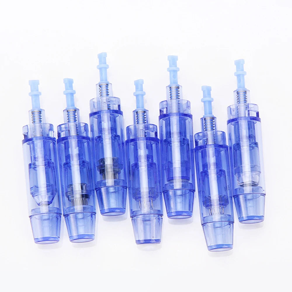 10pcs Professional Blue Bayonet Needles Cartridges 9 12 24 36 42pin  Nano Size For Derma Microneedling Pen A1 Face Skin
