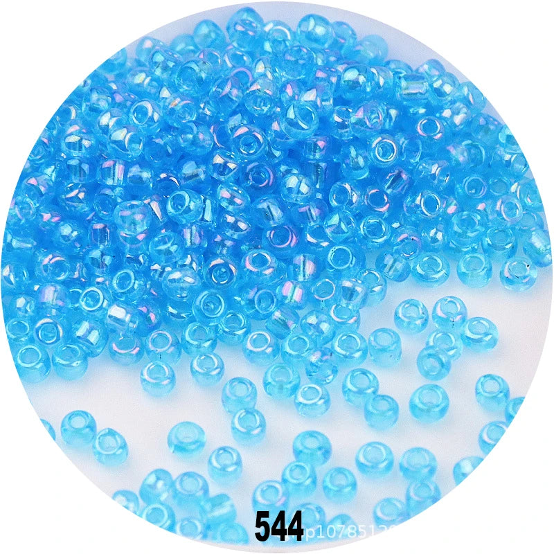 1.5mm 2mm 3mm 4mm Cezch Clear AB Colorful Glass Beads 15/0 12/0 8/0 6/0 Loose Seedbeads for Needlework Jewelry Making DIY Sewing