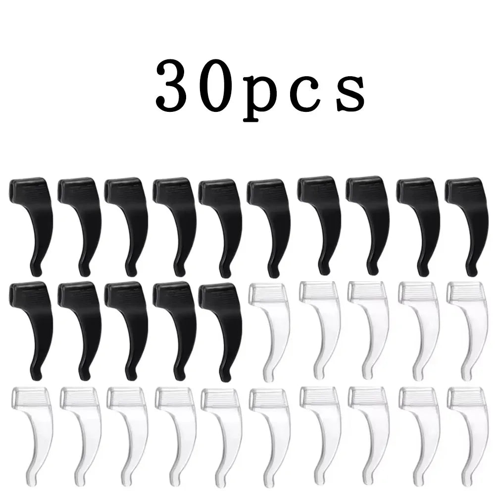 10/30pcs Glasses Anti Slip Sleeve Silicone Ear Hook Fixation for Eyeglasses Sunglasses Anti Fall Hook Anti Slip Sleeve