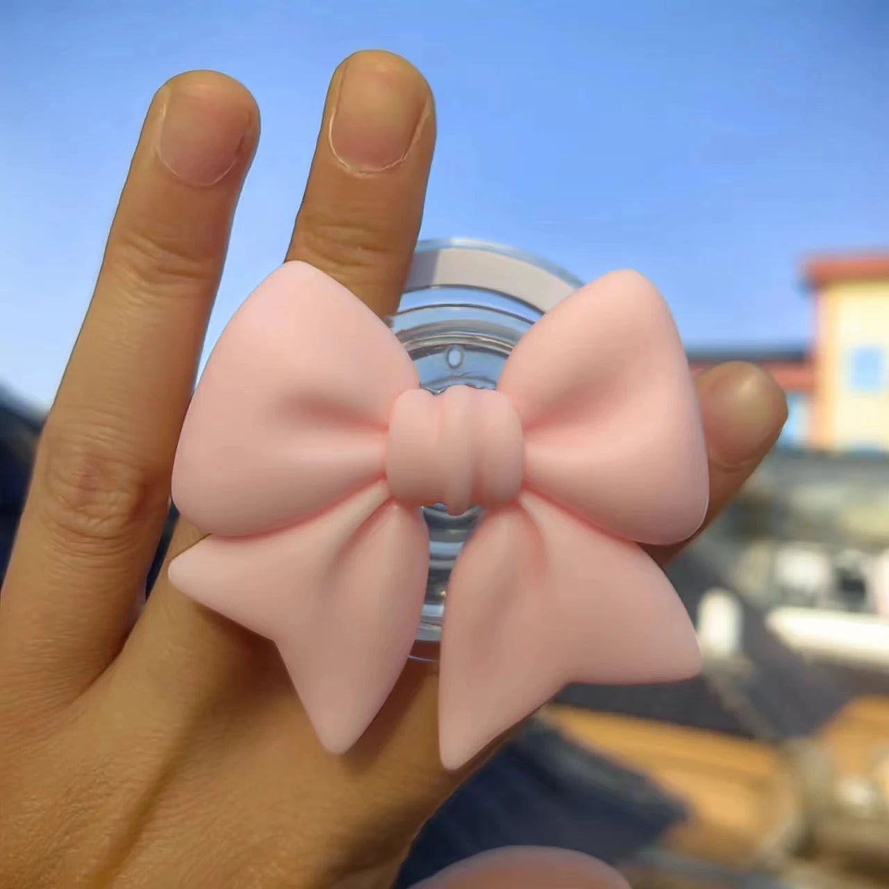 Macaron Color Bow-knot Smart Tok Magnetic Holder For Magsafe Universal Phone Holder Bracket GripTok Stand Socket Lazy Bracket