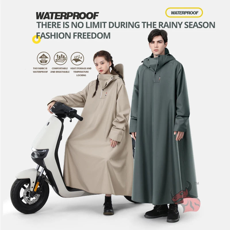 All-Weather Motorcycle Rain Suit Waterproof Windproof Unisex One-Piece Gear For Men Women Motorbike Bike Commuters