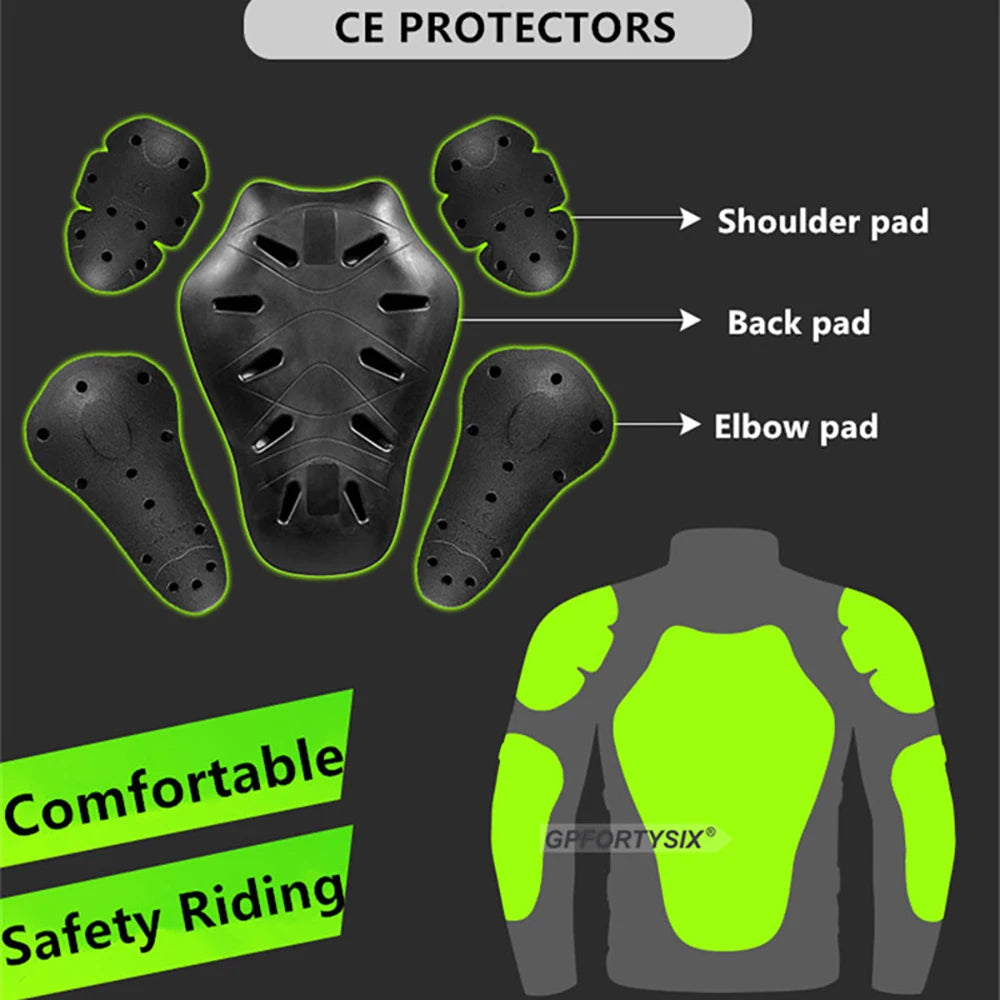 CE Level 2 Certified Motorcycle Jacket Insert Back Protector Thicken High Elasticity Rider Armor Chest Back Spine Protective Pad