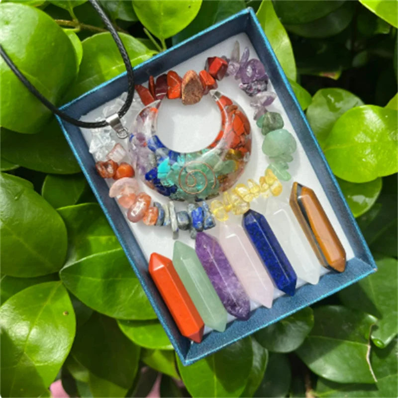 Clearance_9pcs Pointed Quartz Crystal,Chakra Healing Stones And Crystals Set,Hexagon Rose Quartz Gems For Meditation Bedroom Dec