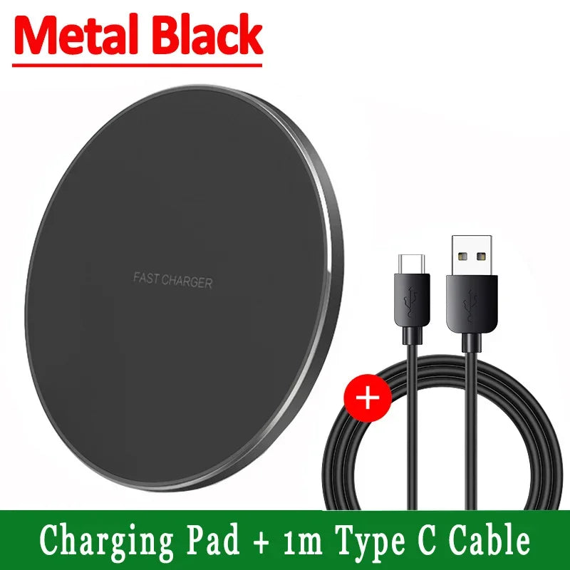 30W Wireless Charger For iPhone 14 13 12 11 Pro XS Max Mini X XR Induction Fast Wireless Charging Pad For Samsung Xiaomi Huawei