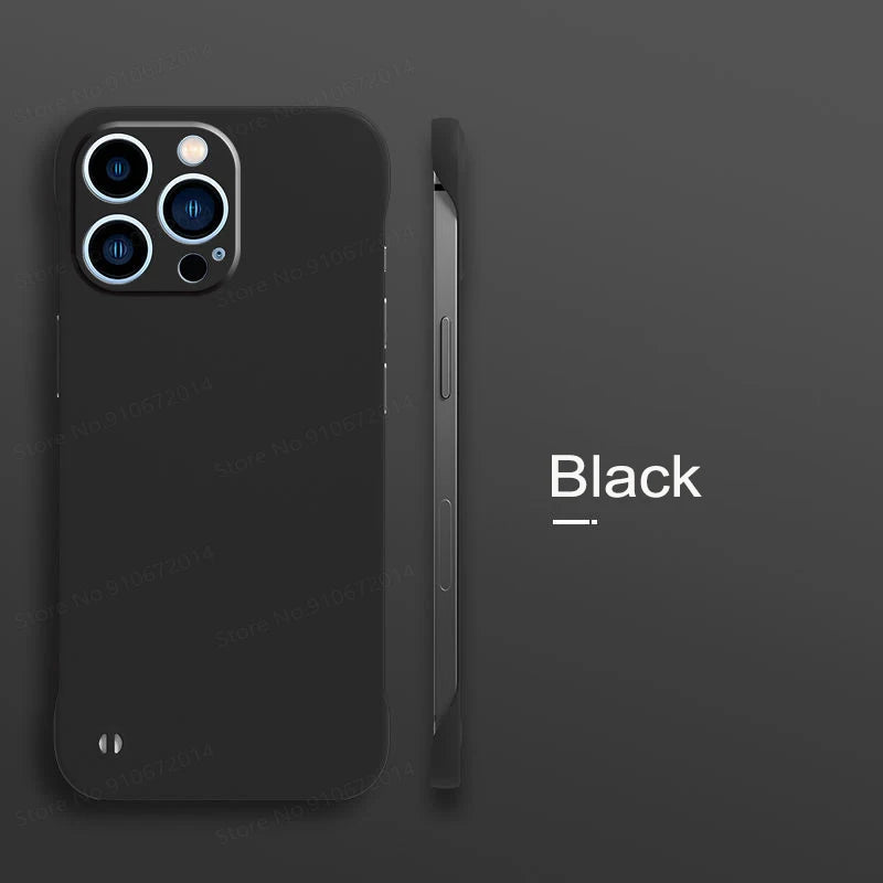 Ultra Thin Frameless Phone Case For iPhone 15 14 12 13 11 16 17 Pro Max 16 Plus Matte PC Hard Back Cover For iPhone 17 Air Cases