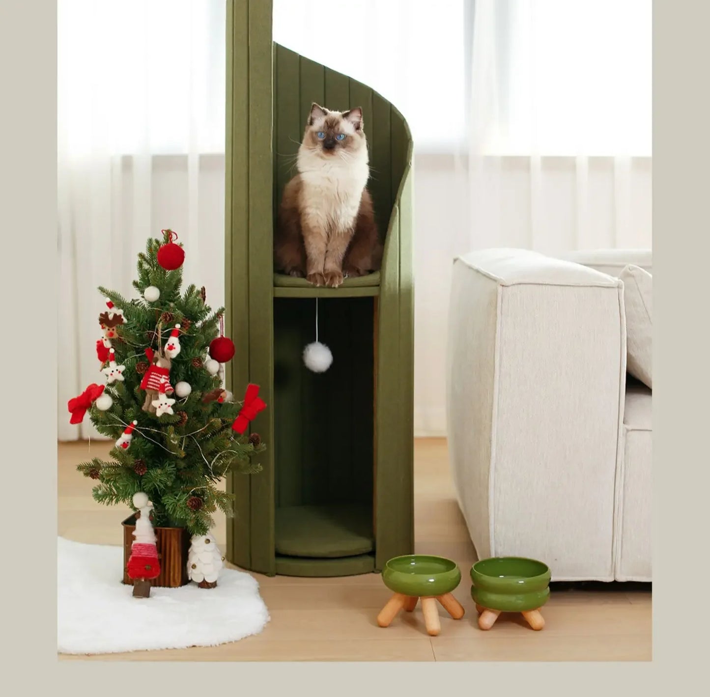 Cat Tree House Cat Climbing Frame All-season Cat House Mat Beds Pet Furniture Pet Supplies Pet Jumping Platform Bunk Beds