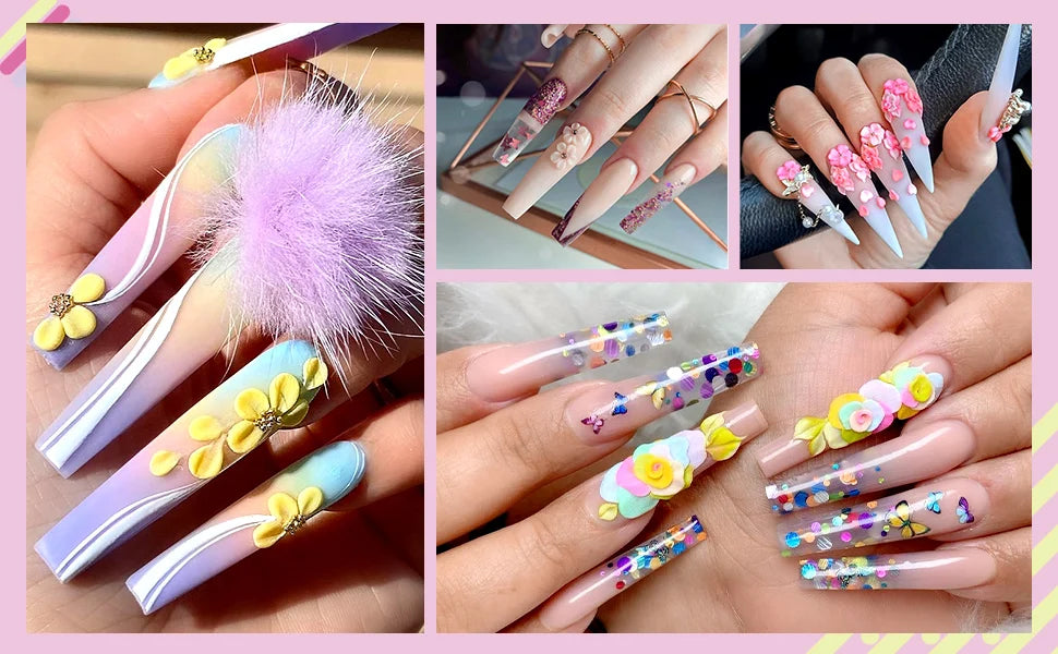 Saviland 5pcs Acrylic Nail Brush Set Acrylic Nail Brushes for Acrylic Application Professional Round Shaped Nail Acrylic Brushes