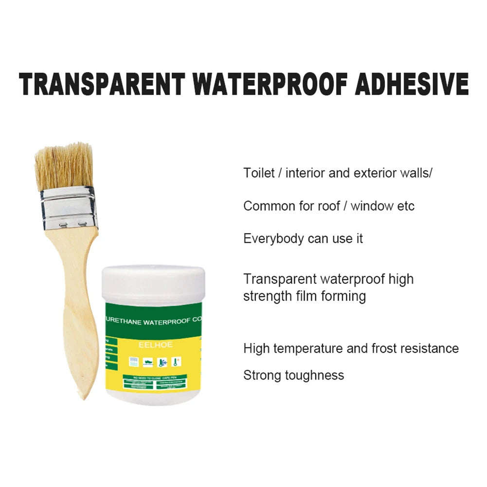 Transparent Waterproof Coating Sealant Agent Wall Leak Repair Material Invisible Glue For Roof Leakage Crack Seepage 30/300g