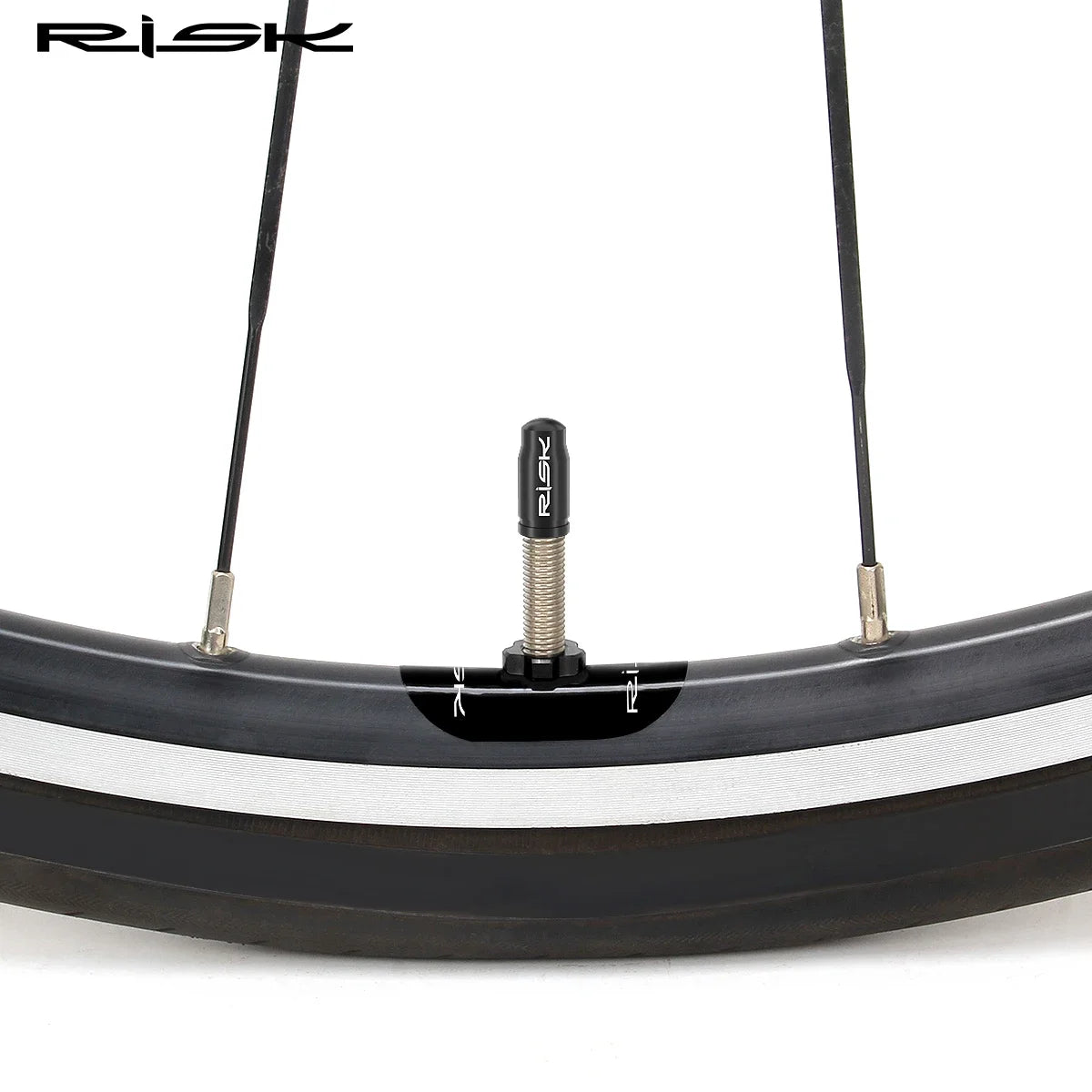 5pairs Bicycle Presta Valve Sticker Mountain Road Bike Tube Tire Gasket Rim Protective Elliptic Presta Valve Protection Sticker