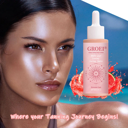 Watermelon Tanning Drops Face Body Long Lasting Bronzer Intensive Bronzing Brown Solarium Sunbeds Moisturizing  Self Tanner