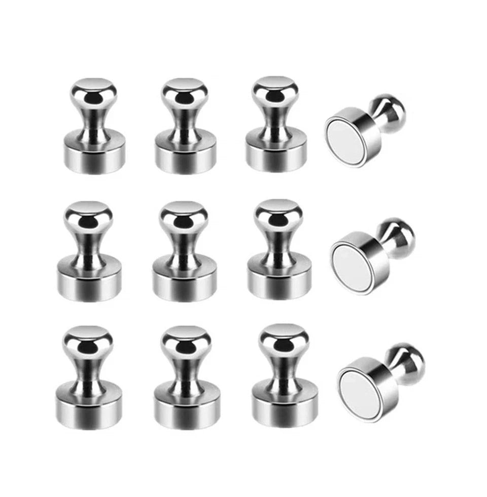 10pcs Super Strong Neodymium Magnetic Pushpins Sucker Thumbtack Durable Steel Magnet Push Pin for Refrigerator Whiteboard