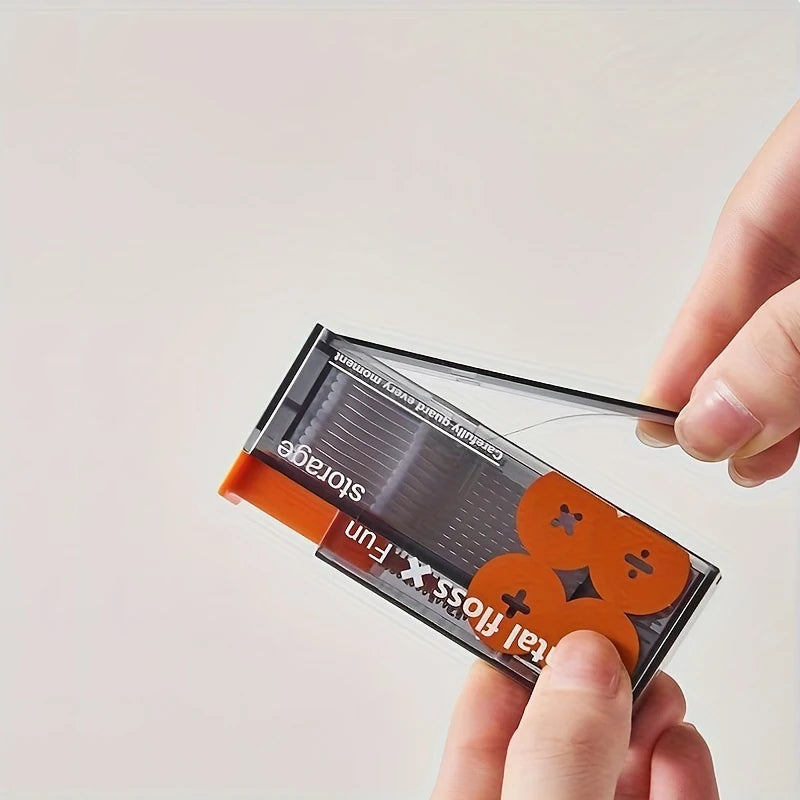 Automatic Dental Floss Storage Box Pop-Up Dental Floss Dispenser With 10Pcs Floss Dental Oral Hygiene Care Portable