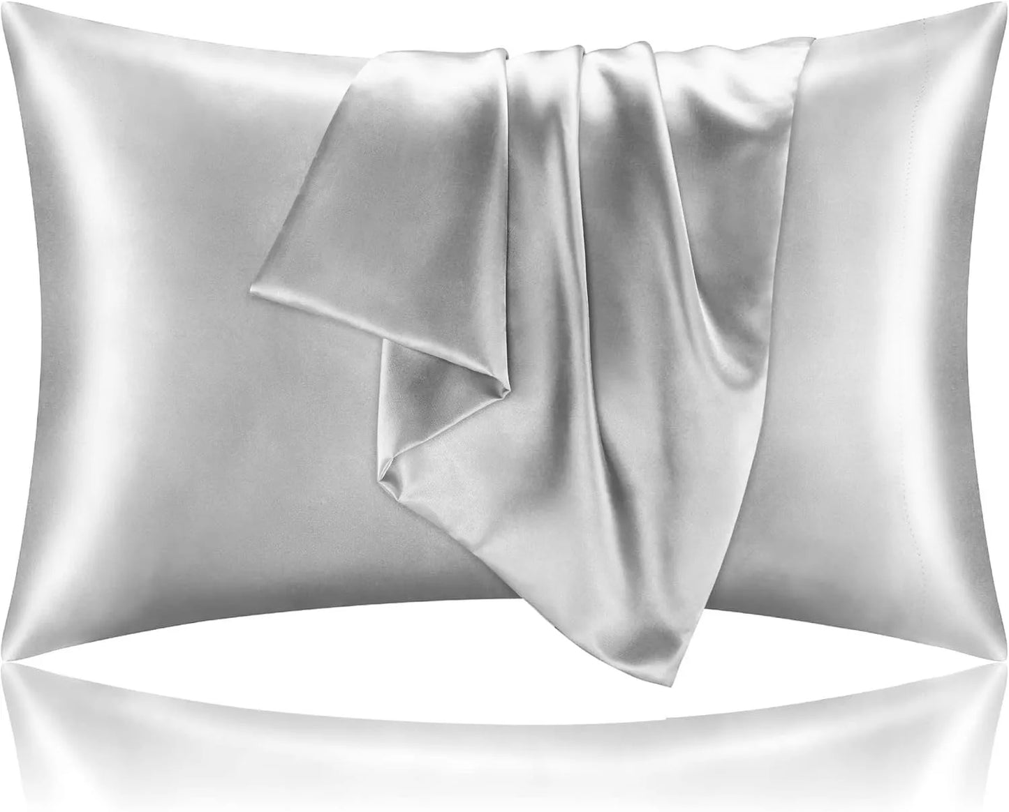 2pcs Satin Pillowcase for Skin and Hair, Satin Pillow Cases Set of 2 Soft Breathable Smooth Cooling Pillow Covers for Sleeping