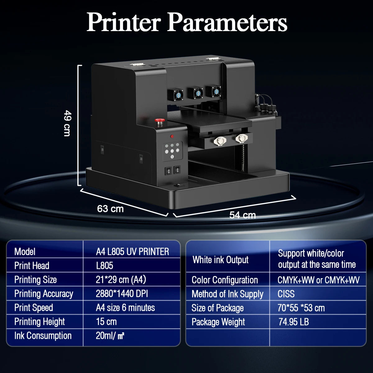 UV Printer A4 UV DTF Impresora UV Printing Machine L805 A4 UV Flatbed Printer with Varnish for Metal Wood Acrylic UV DTF Printer