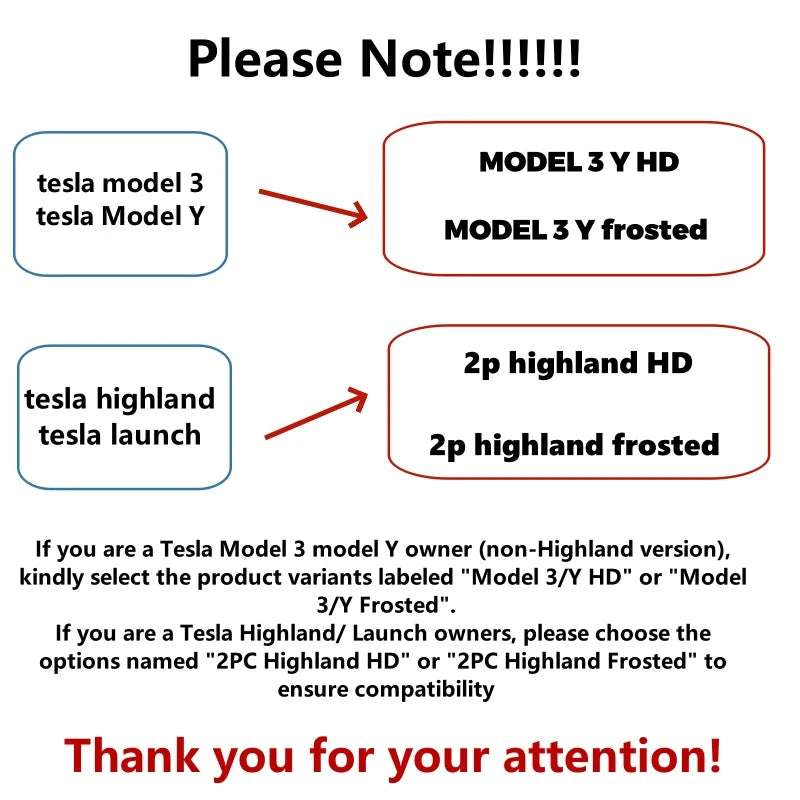 Futhope Tempered Glass Screen Protector For Tesla Model 3  Y Highland 2021-2025  HD Center Control Film Protection