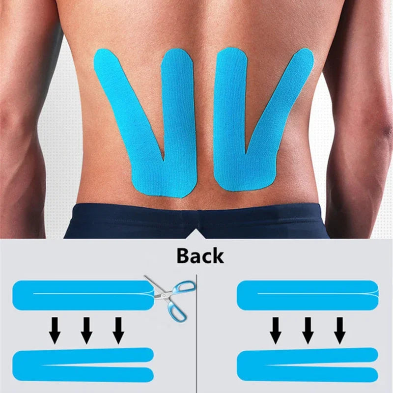 2.5cm*5m Sports Kinesiology Tape  Recovery Self Adherent Bandage Wraps Waterproof Cotton  Tapes for Muscle Pain Relief