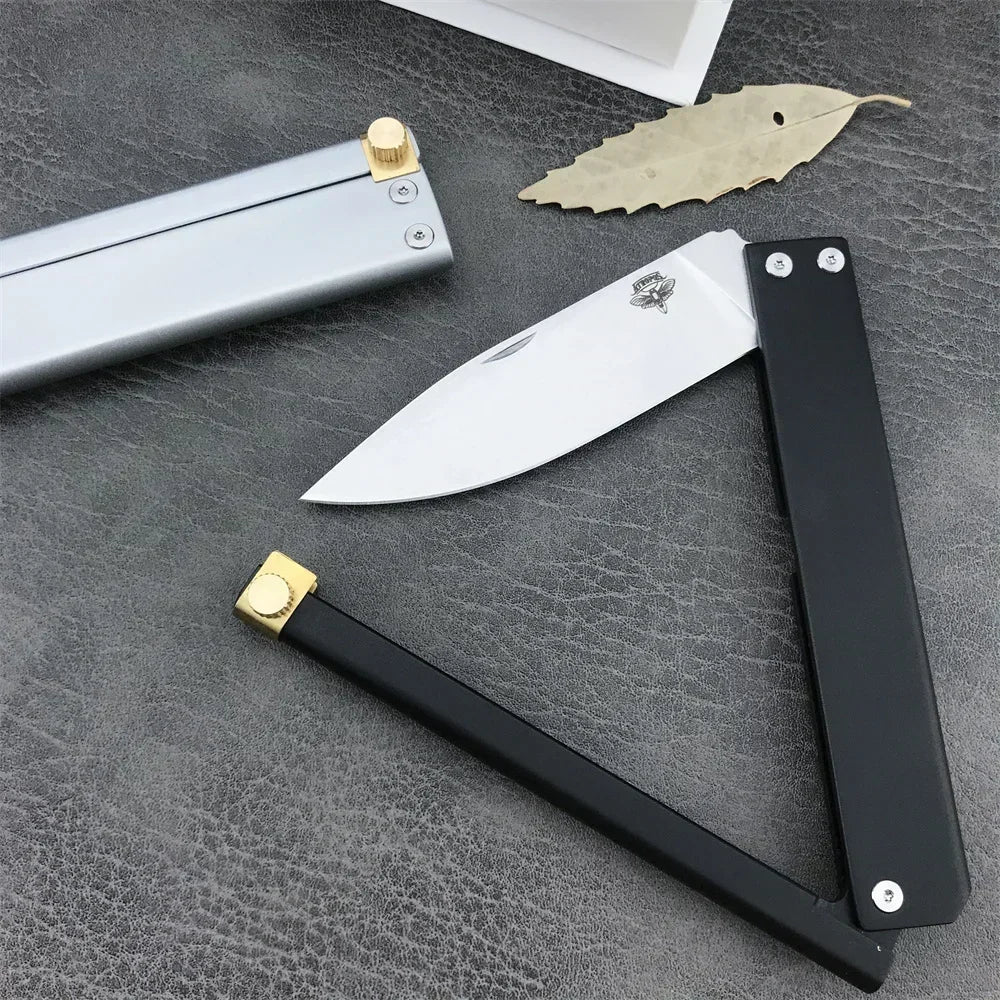 ATROPO Trapper Tactical Folding Pocket Knife D2 Sharp Blade Aluminum Alloy Handle Outdoor Pocket Hunting Survival Knife EDC Tool
