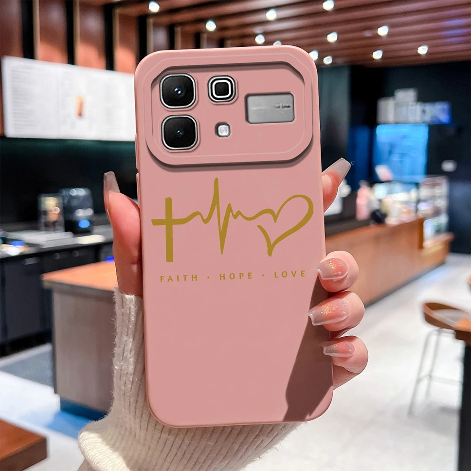 Phone Case For Infinix Note 60 Pro Edge 4G 5G Liquid Silicone High Quality Shockproof Cute Animals Cover