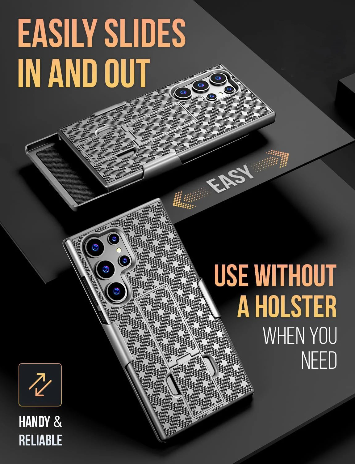 S25 Case Rugged Combo Shockproof Armor Belt Clip Holster Cover for Samsung S24 Ultra S23 S21 S22 Plus Note 20 Stand Swivel Capa