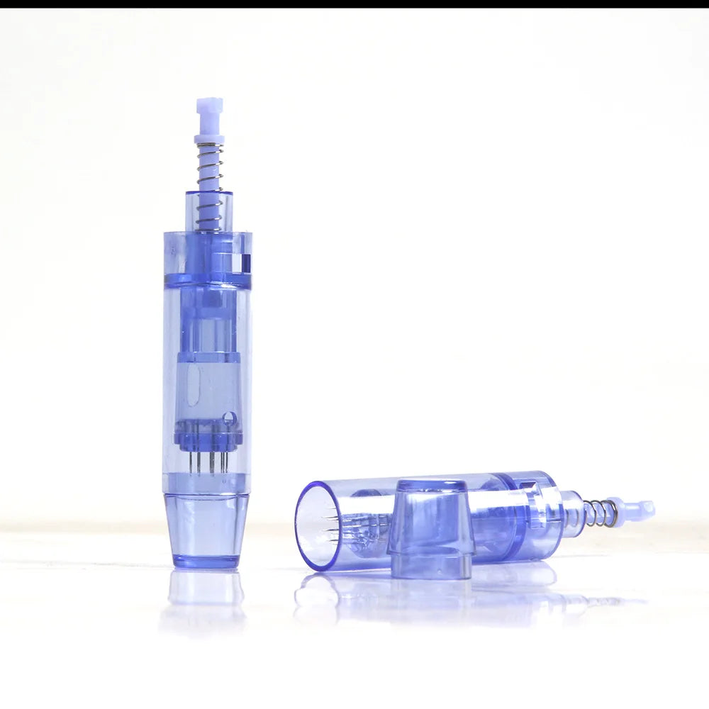 10pcs Professional Blue Bayonet Needles Cartridges 9 12 24 36 42pin  Nano Size For Derma Microneedling Pen A1 Face Skin