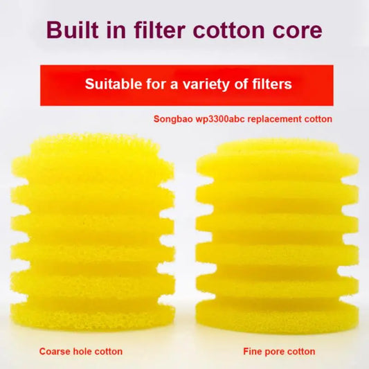 5/1PC Fish Tank Filter Sponge Built In Filter Element Yellow Cotton Core Fish Tank Replacement Sponge Pet Aquarium Accessories