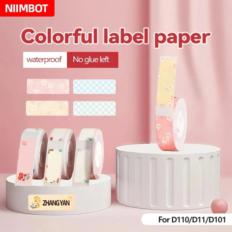 Niimbot Thermal Labels Color Cartoon Smart Portable Label Printer  Waterproof Maker Fast Printing For D101 D11 D110