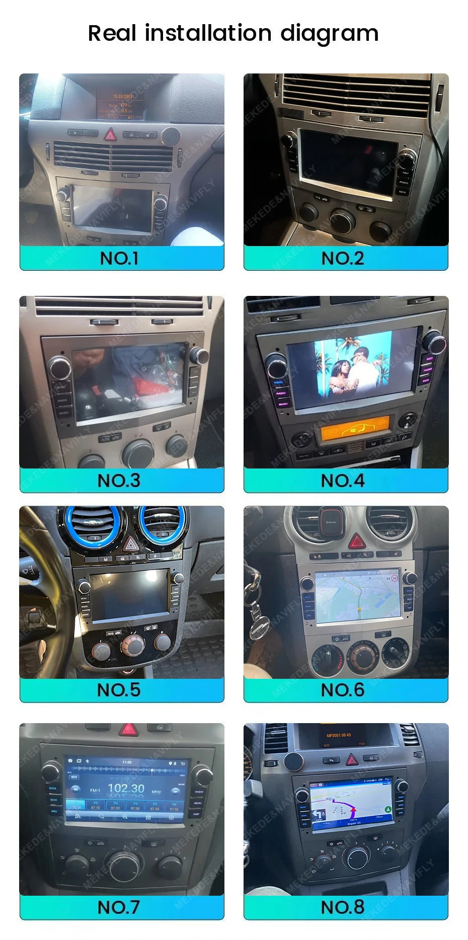 MEKEDE 2 Din Car Radio Multimedia For Opel Vauxhall Astra Antara Meriva Vivaro Combo Signum Vectra Corsa GPS Navigation Stereo
