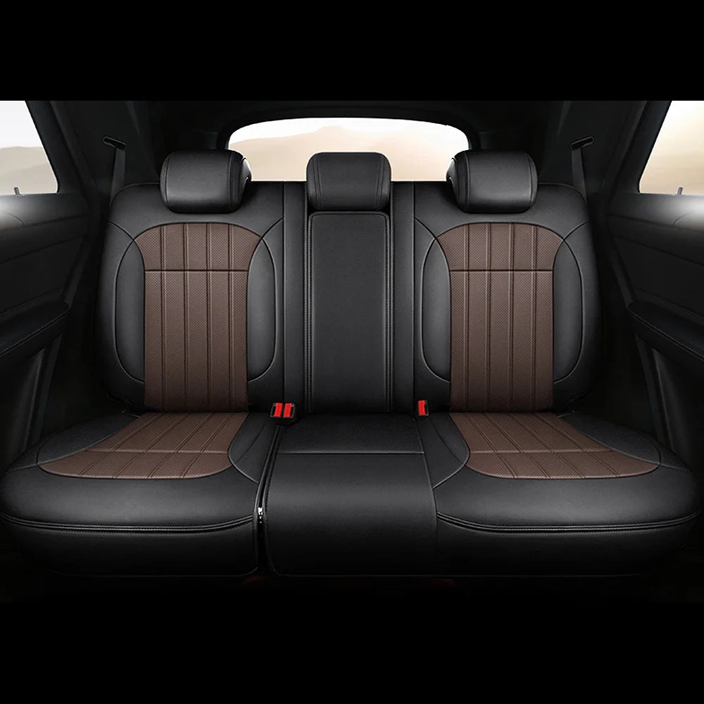 For Land Rover Range Rover Velar 2017 2018 2019 2020 Faux Leather Custom Car Seat Covers Full Set Interior Protector Accessories
