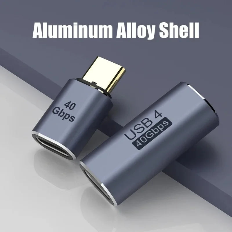 100W Metal USB C Adapter OTG 40Gbps Fast Data Transfer Type-C Charging Converter For 8K 120Hz Vedio Macbook Pro Laptop Phone