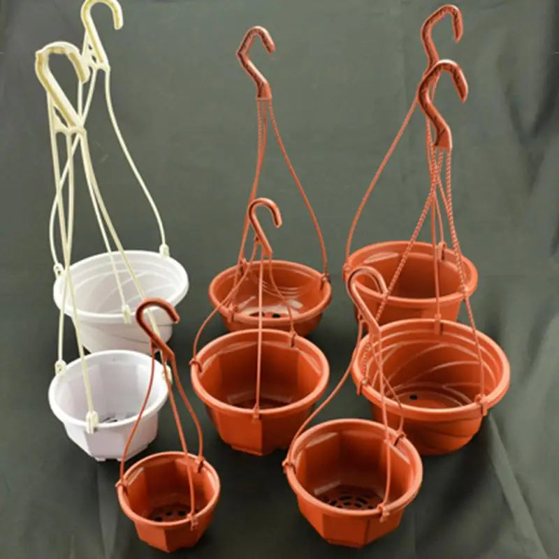 Hanging Flowerpot Plastic Flower Pot Succulent Planter Orchid Hanging Pot For Balcony Garden Planting Supplies 9.8cm